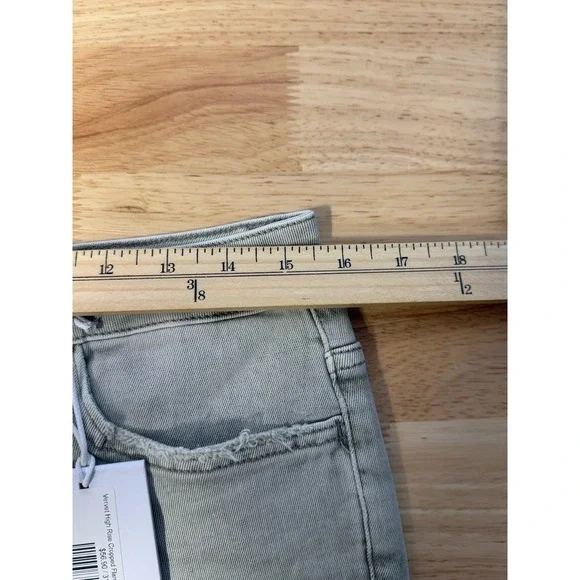 Vervet Bella High Rise Cropped Flare Jeans Women's 31/13 Moss Green NWT - Picture 8 of 11